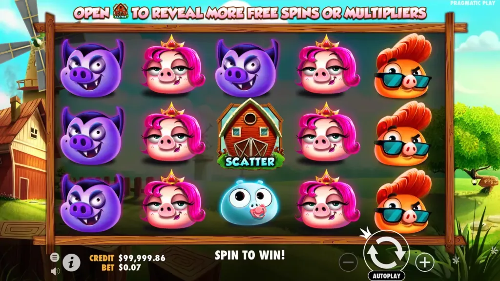 7 Piggies Pragmatic Play &mdash; fruit-reel 3x5 con RTP 96,00% en One-Play