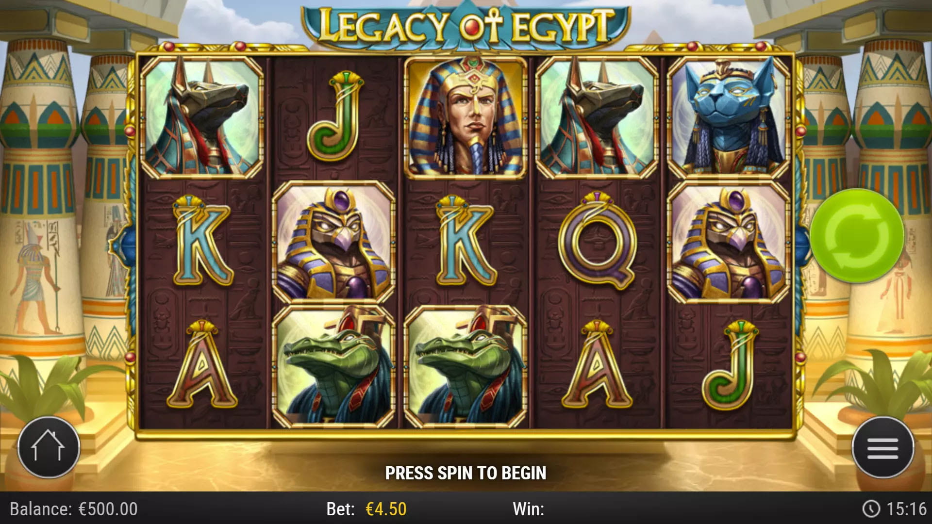 Legacy of Egypt Play'n GO &mdash; Book-of 10 diosas egipcias RTP 96,50% en One-Play
