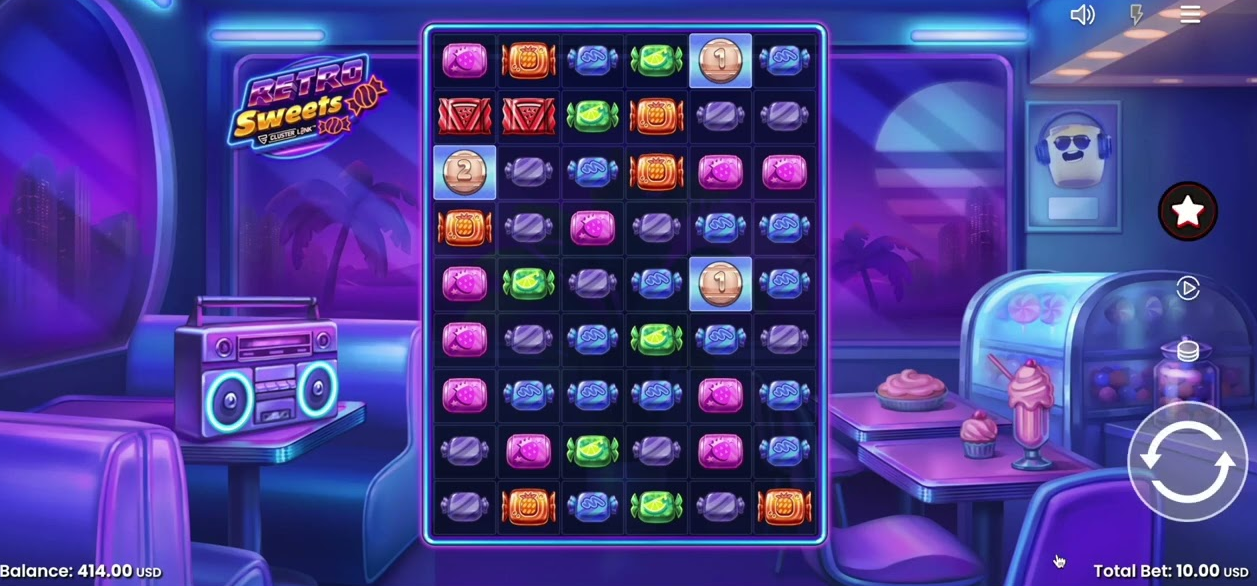 Retro Sweets Push Gaming &mdash; cascadas fruit-reel con RTP 96,16% en One-Play
