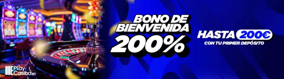 Welcome One-Play 100% hasta 200 &euro; + 100 giros